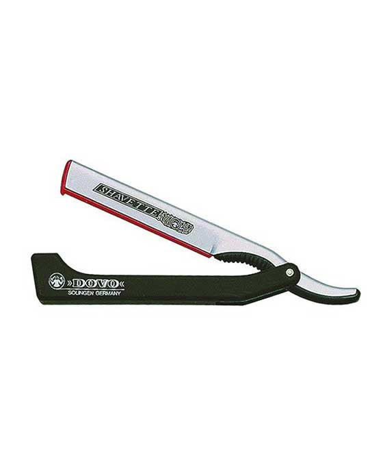 Image of Dovo Shavette, Silver Aluminum with Black Plastic Handle-0
