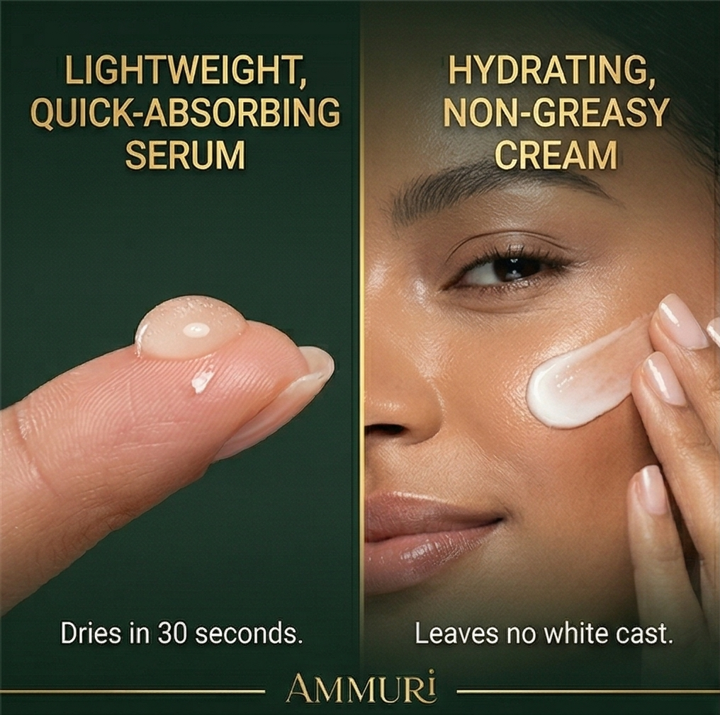 Image of Ammuri Vitamin C Retinol Serum & SPF 50 Cream Brightening Skincare Routine Glow-4
