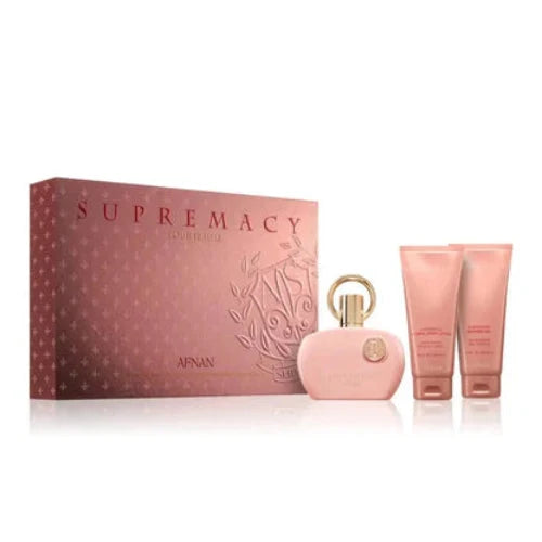 Image of Afnan - Gift Set 3 piezas Supremacy Pour Femme Pink - Perfume Femenino-0