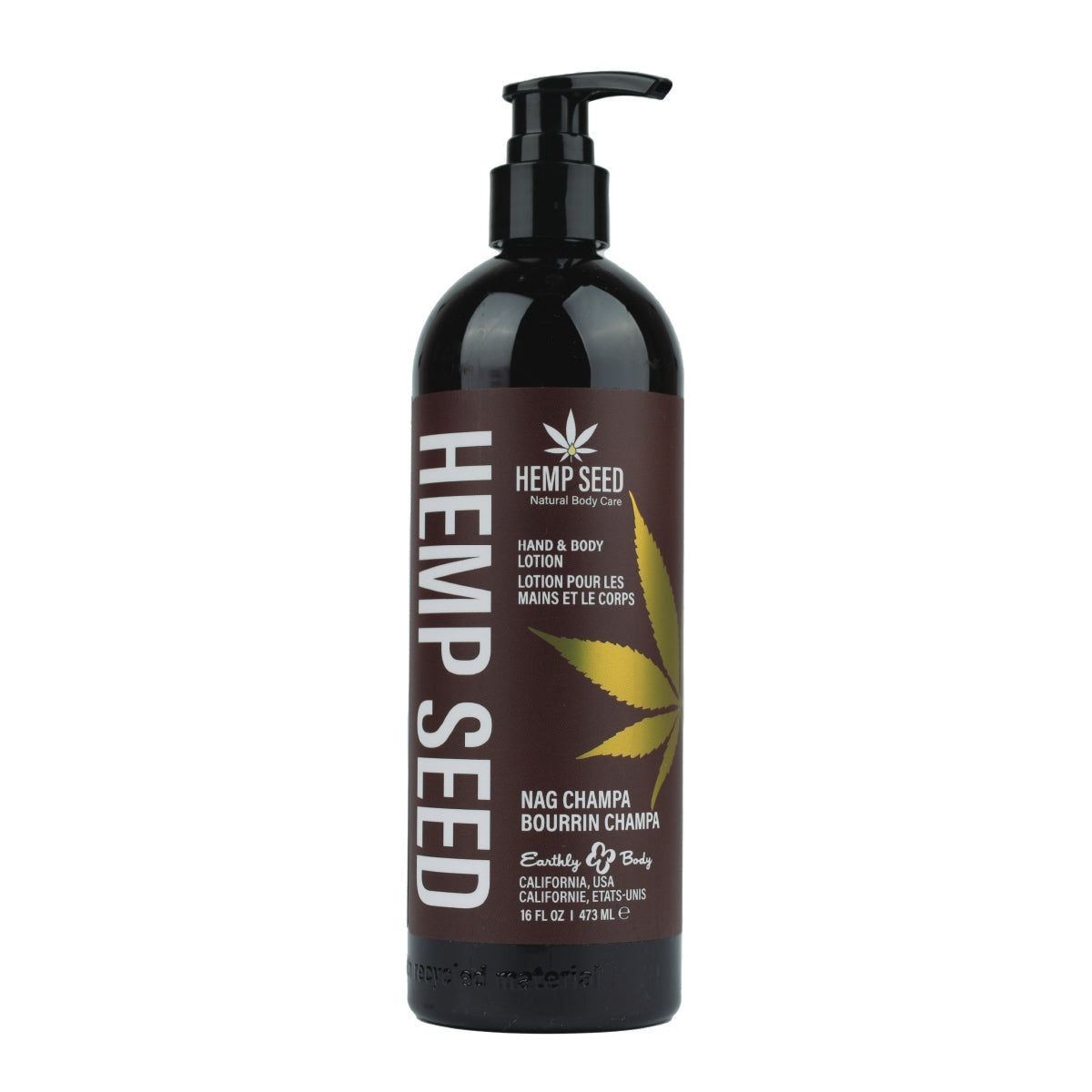 Image of Earthly Body Hemp Seed Hand & Body Lotion Nag Champa 16OZ-0