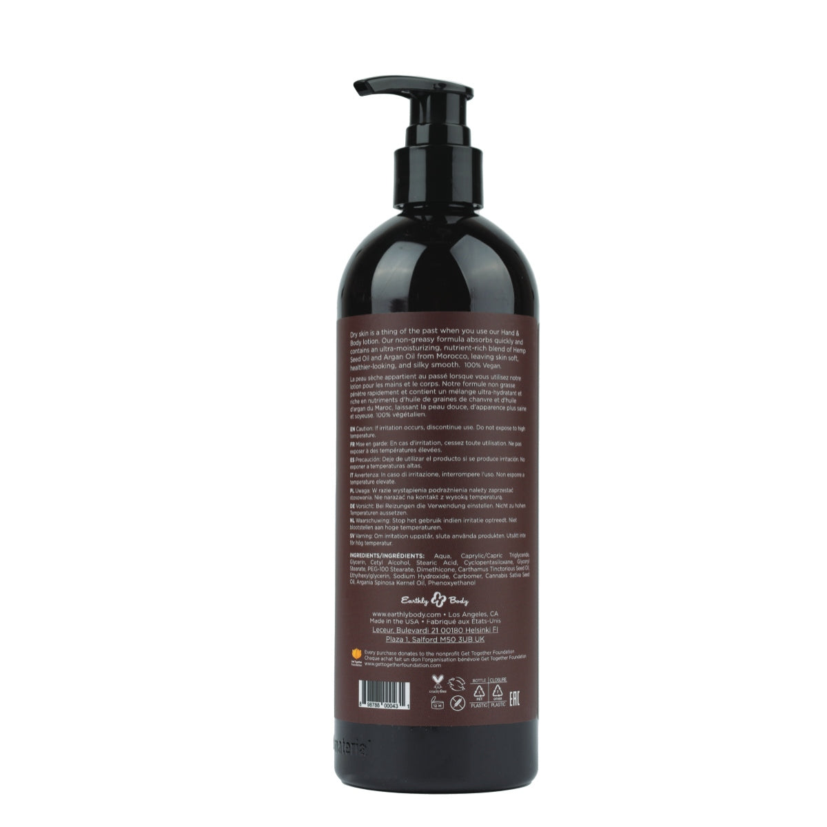 Image of Earthly Body Hemp Seed Hand & Body Lotion Unscented 16OZ-1