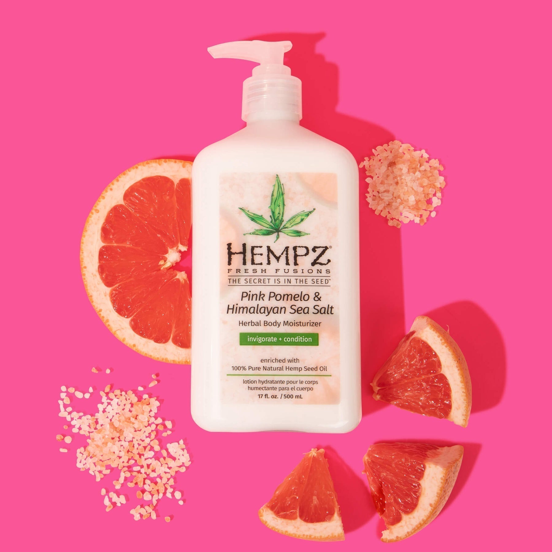 Image of Fresh Fusions Pink Pomelo & Himalayan Sea Salt Herbal Body Moisturizer 17 OZ.-1