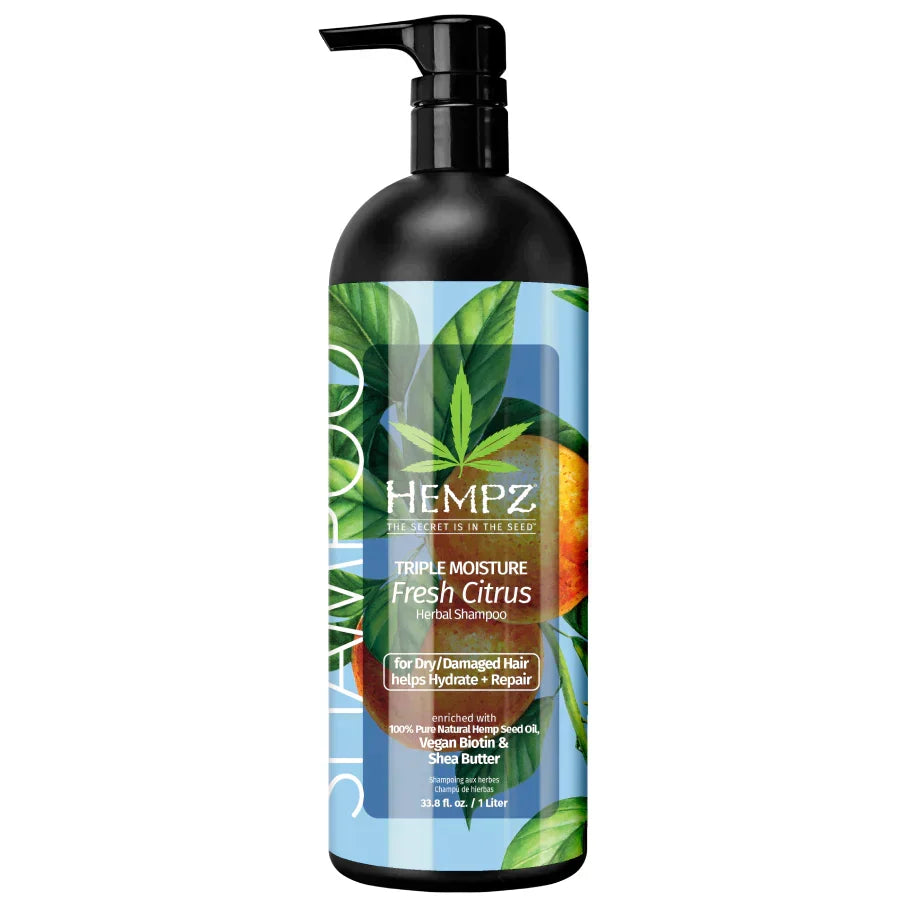 Image of Hempz Triple Moisture Fresh Citrus Herbal Shampoo 1000 ml-0
