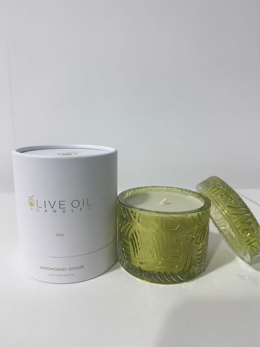 Image of Premium Olive Oil Candle, Lemongrass and Ginger, 215g-1