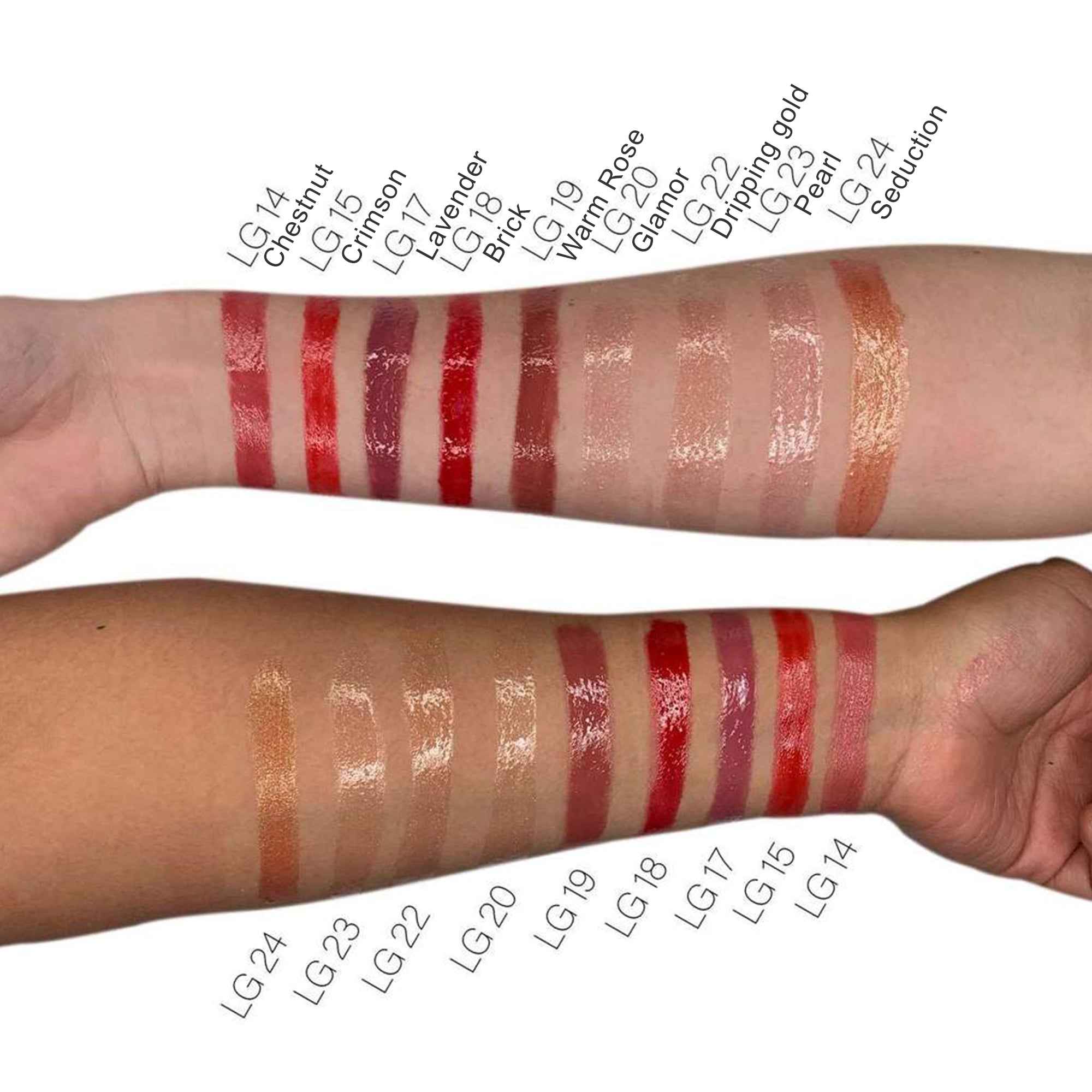 Image of Lip Gloss Crimson - Hydrating Sheer Red Lip Gloss with High Shine & Shimmer Finish - Vegan, Paraben-Free | CAD B | LG15