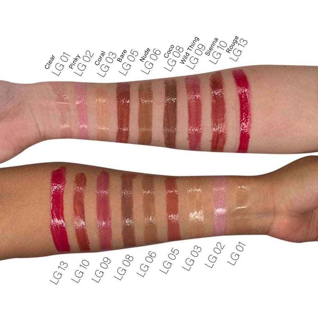 Image of Lip Gloss Rouge - Hydrating Sheer Red Lip Gloss with High Shine & Shimmer Finish - Vegan, Paraben-Free | CAD B | LG13