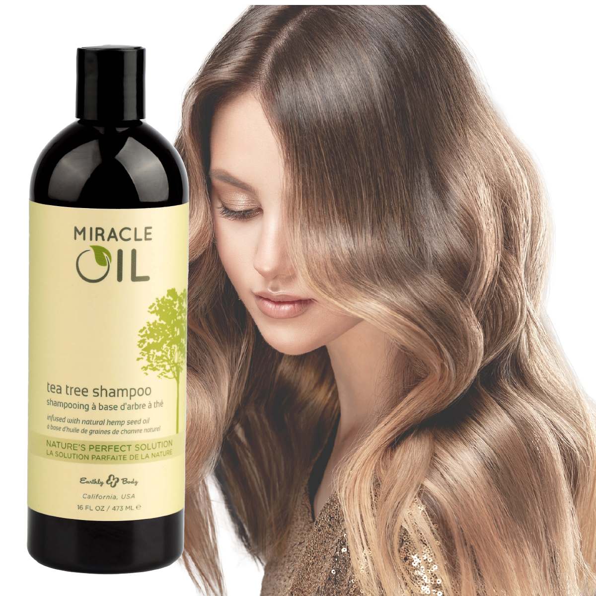 Image of Earthly Body Miracle Oil Tea Tree Shampoo 16OZ-2