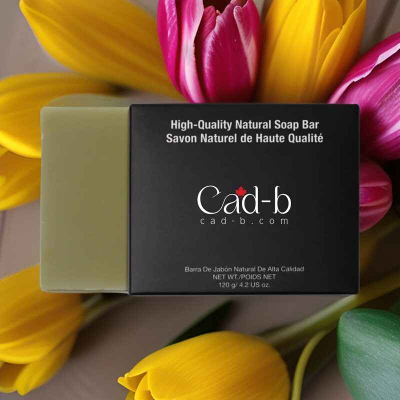 Image of Natural Green Tea Lemongrass Calming Soap - Detoxifying Green Tea Soap with Lemongrass for Oil Control & Clear Skin | Paraben-Free | CAD B | NS05