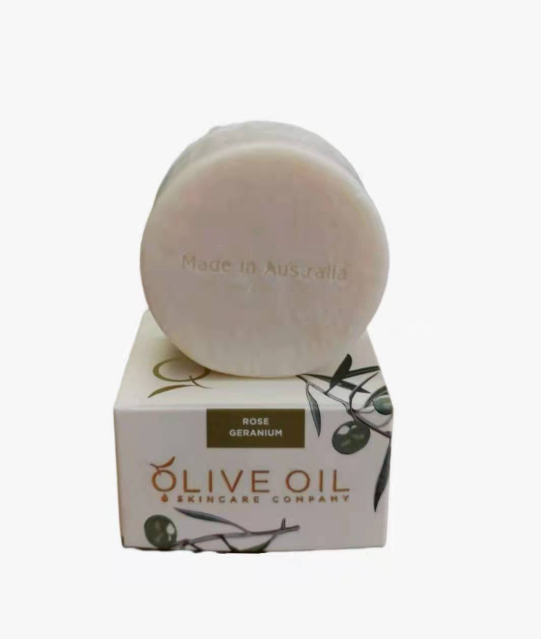 Image of Olive Oil Soap, All-Natural , Rose Geranium ,100g-1