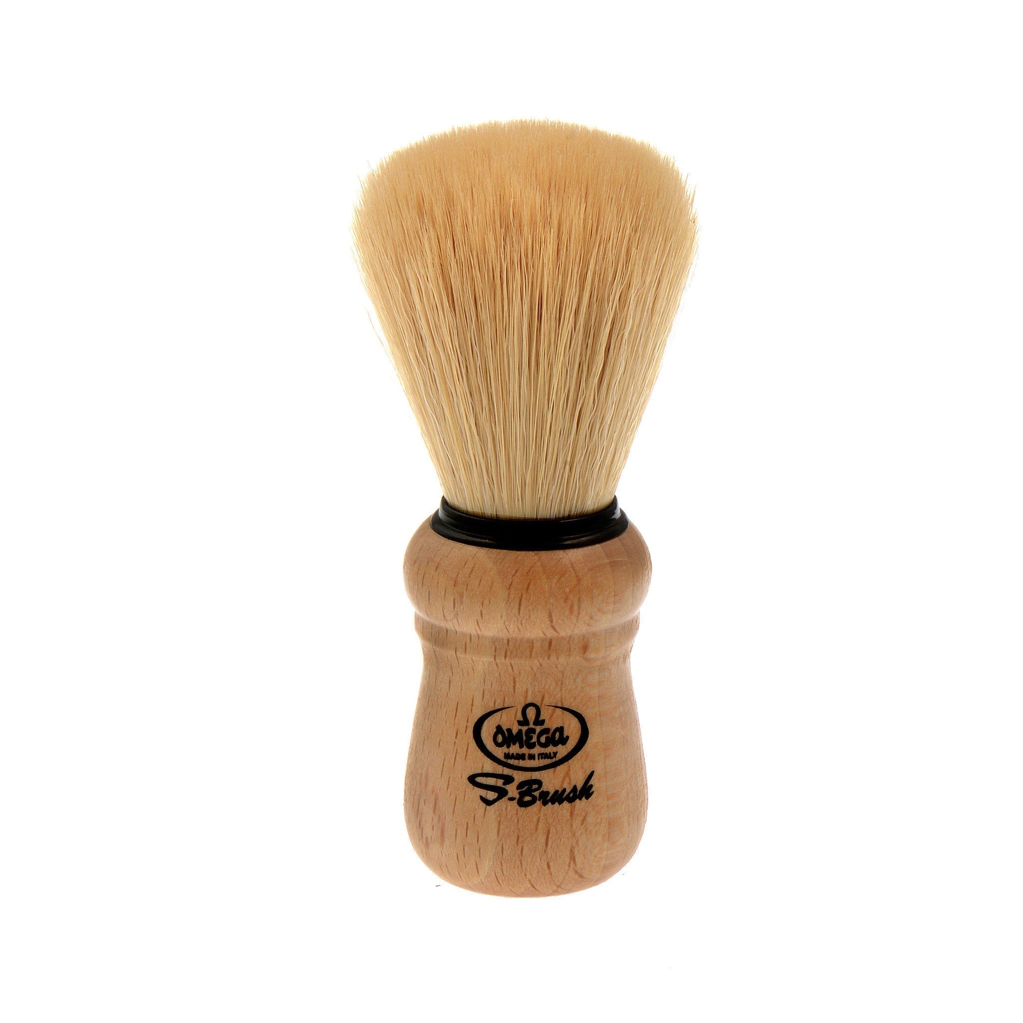 Image of Omega Boar Bristle Shaving Brush, H:108, L:53mm, K:24, Beechwood Handle-0