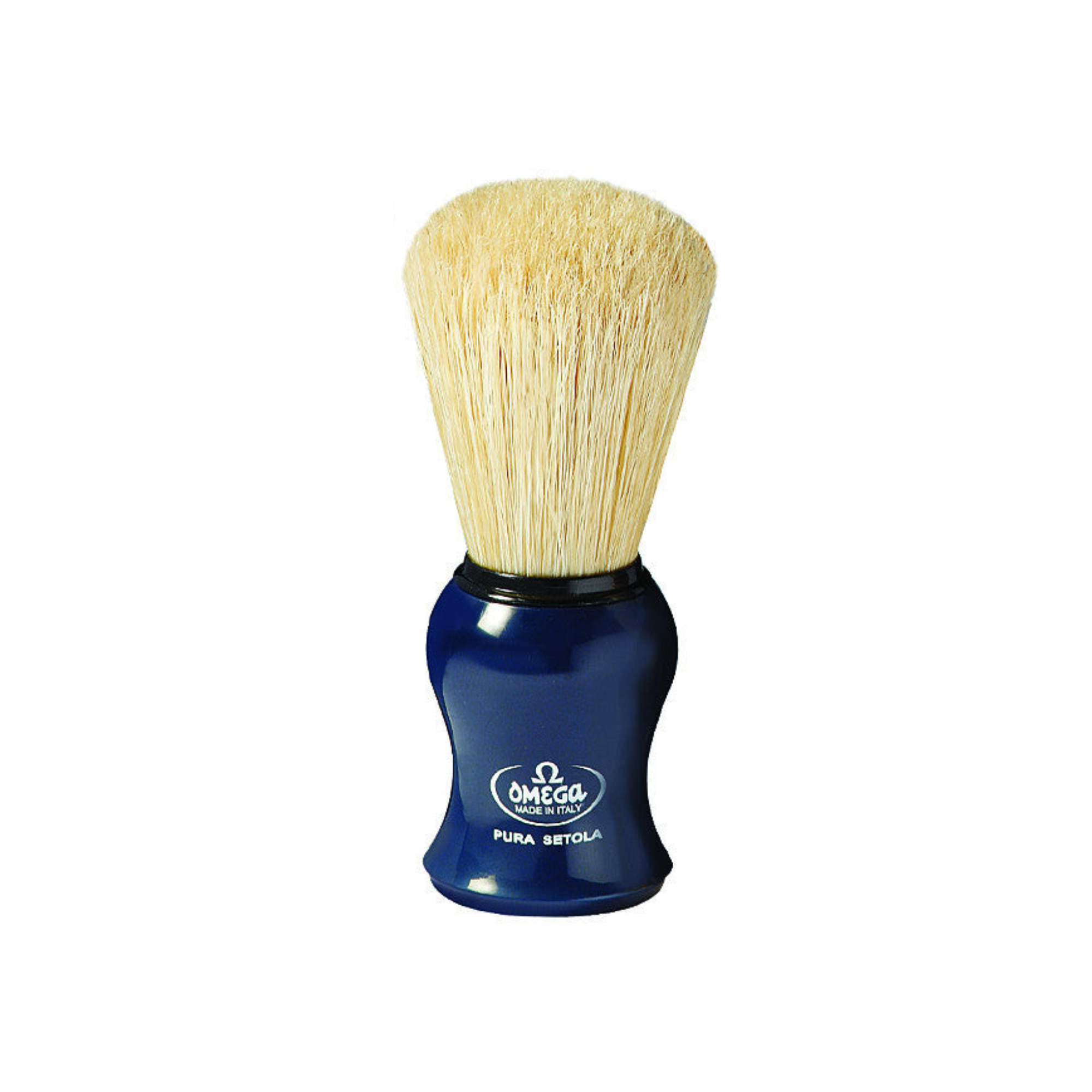 Image of Omega 100% Pure Boar Bristle Shaving Brush, Blue-0