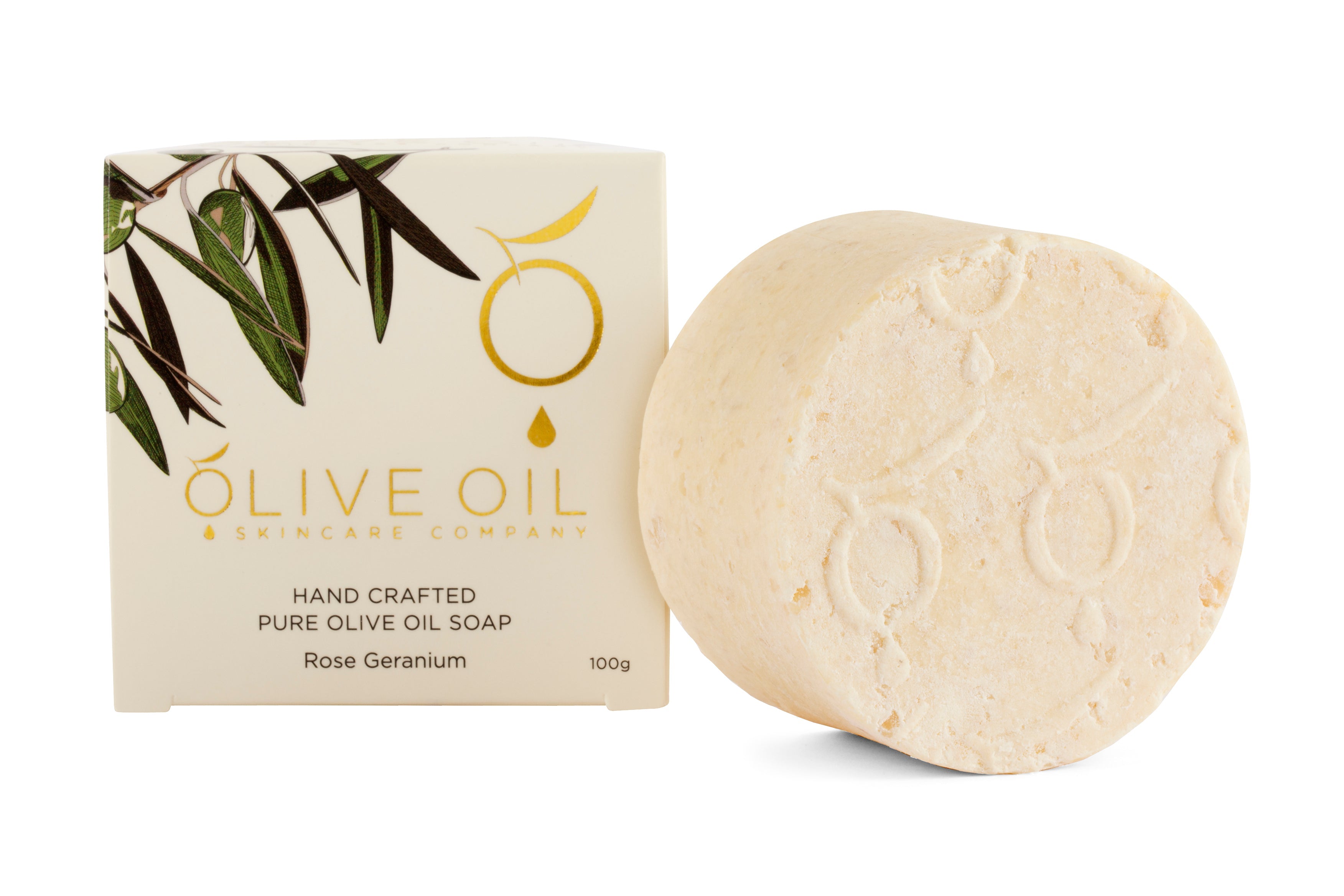 Image of Olive Oil Soap, All-Natural , Rose Geranium ,100g-0