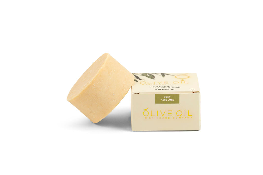 Image of Olive Oil Soap, All-Natural,  Mint Absolute ,100g-0