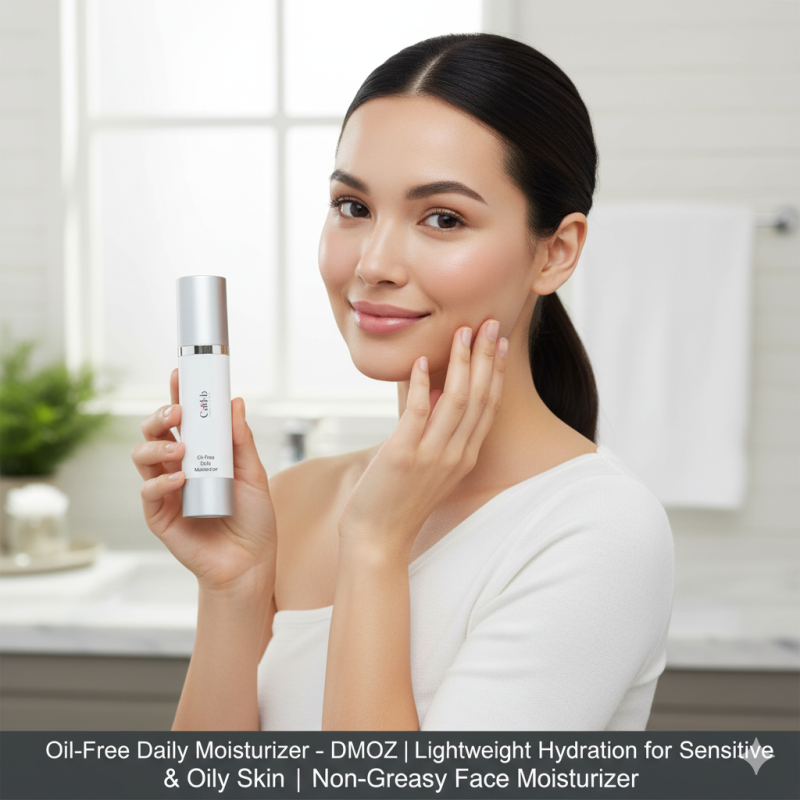 Image of Oil-Free Daily Moisturizer – DMOZ | Lightweight Hydration for Sensitive & Oily Skin | Non-Greasy Face Moisturizer