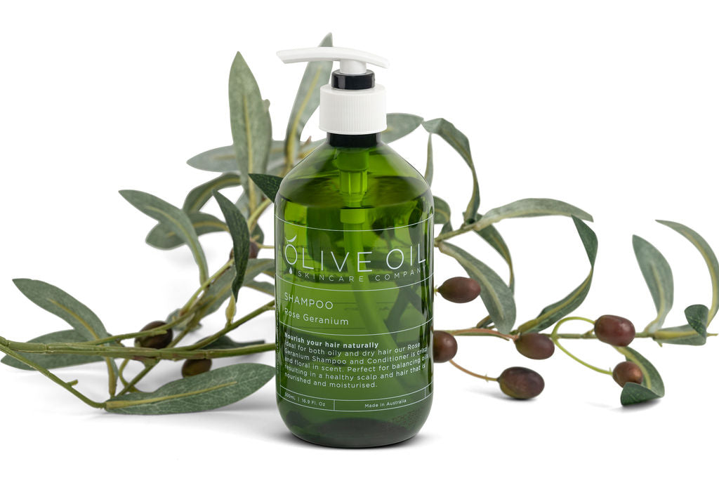 Image of Hair Shampoo, Castile Style, Rose Geranium 500ml-0