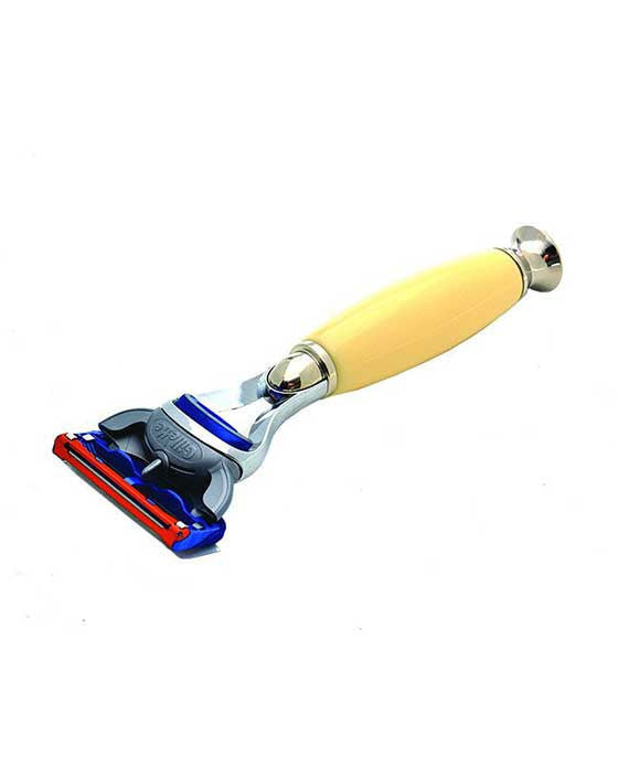 Image of PureBadger Collection Fusion Head Shaving Razor with Cream Handle-0