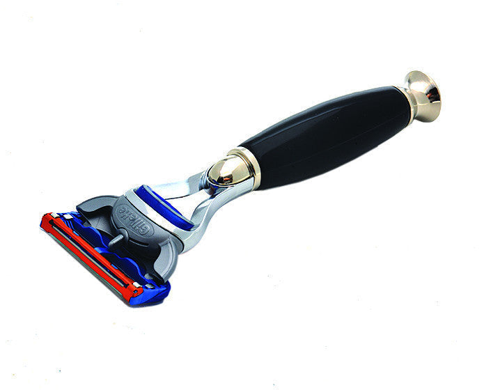Image of PB-36FSR PureBadger Collection Shaving Razor Black Handle - Fusion Head-1