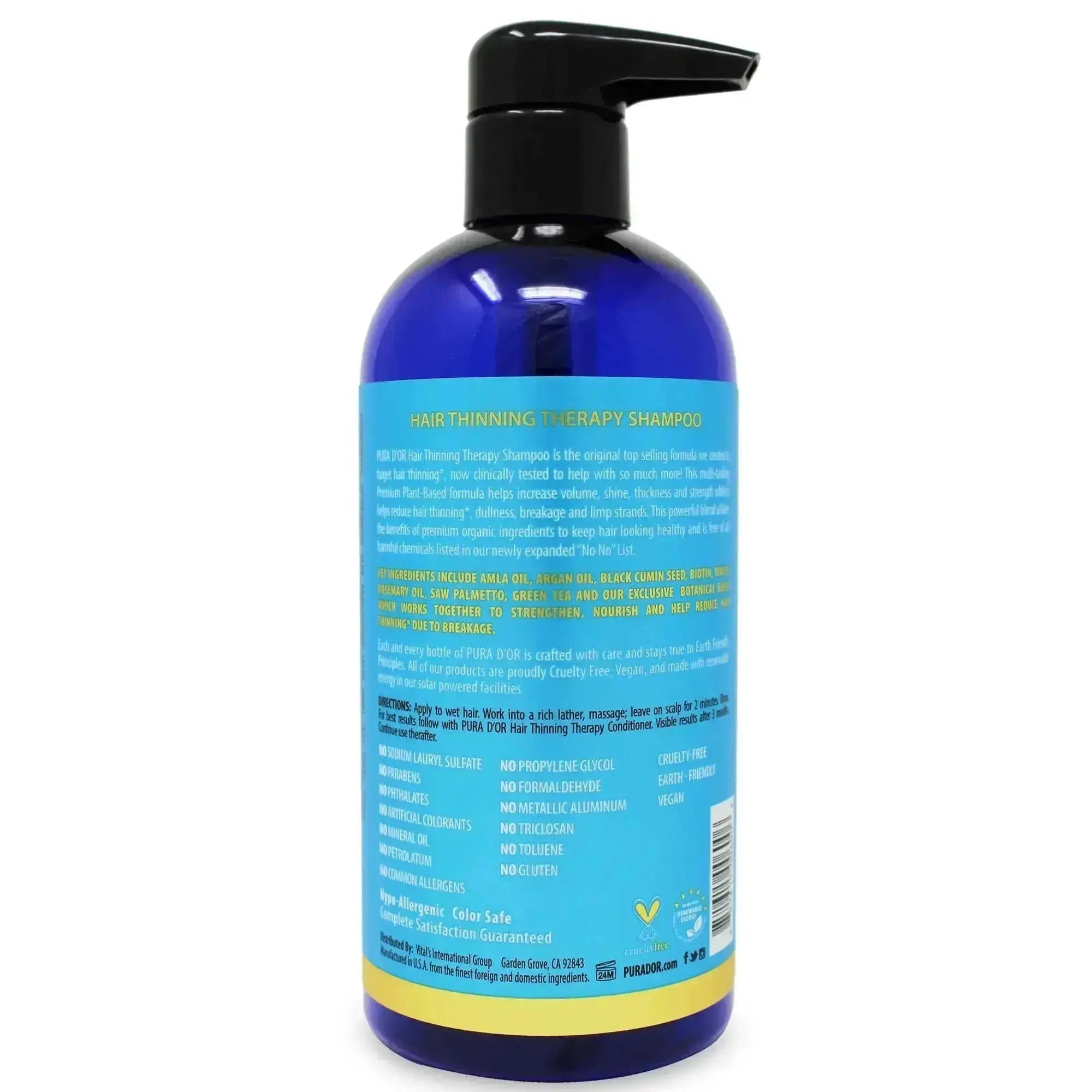Image of PURA D’OR Biotin Shampoo – Daily Use for Thicker-Looking Hair & Healthy Scalp (473ml)-3