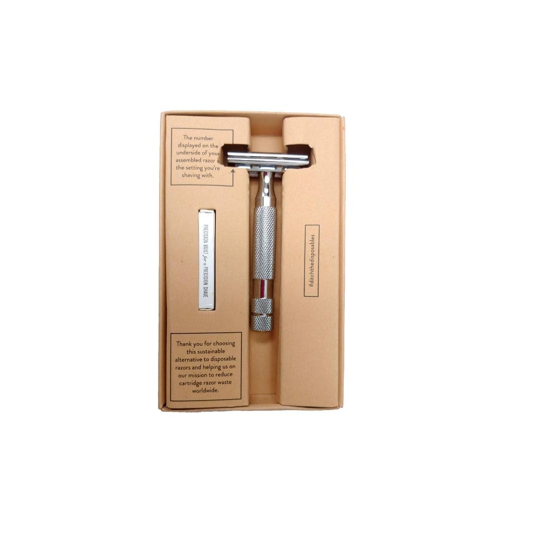 Image of Rockwell 2C Adjustable DE Safety Razor - White Chrome (2 Settings)-4