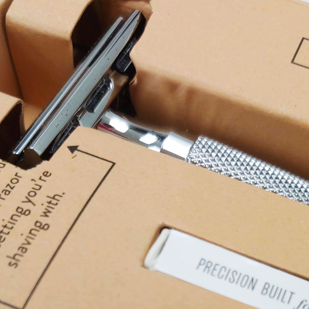 Image of Rockwell 2C Adjustable DE Safety Razor - White Chrome (2 Settings)-3