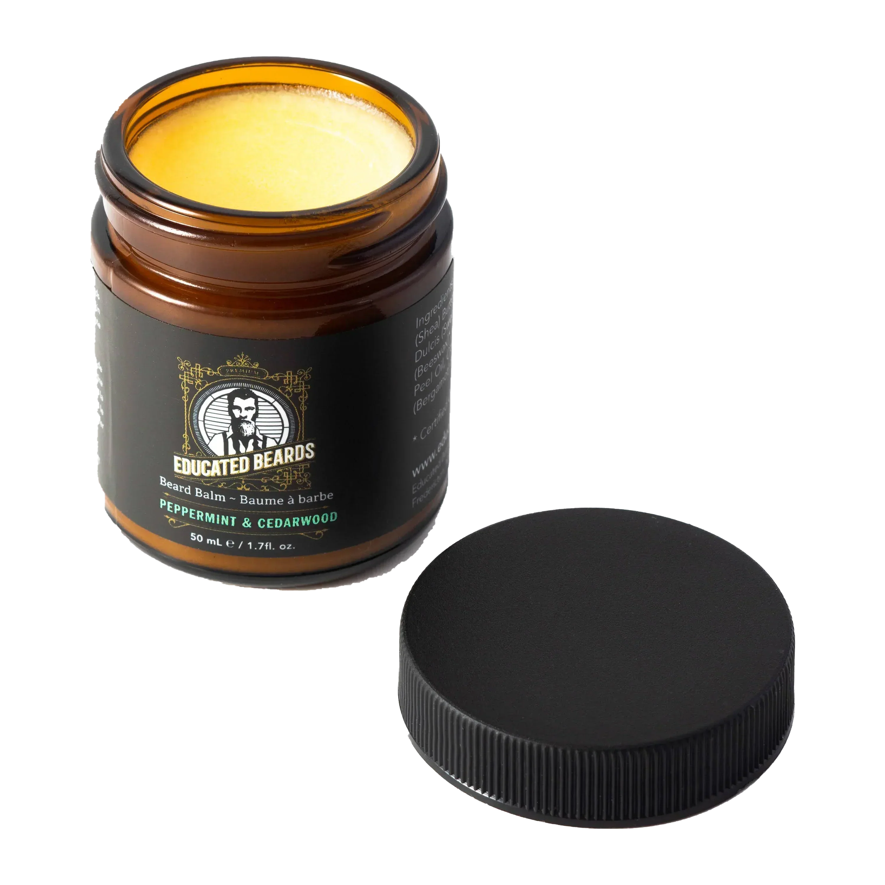 Image of Educated Beards Organic Beard Balm - Peppermint Cedarwood, 50ml-1