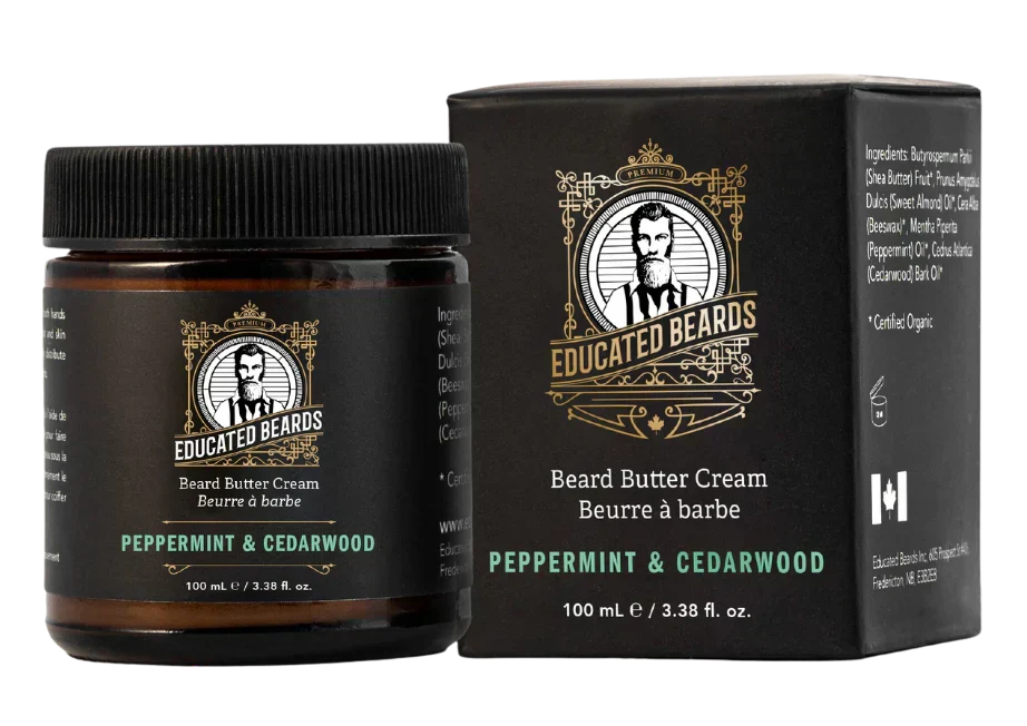 Image of Educated Beards Peppermint Cedarwood Beard Butter Cream 118ml-0