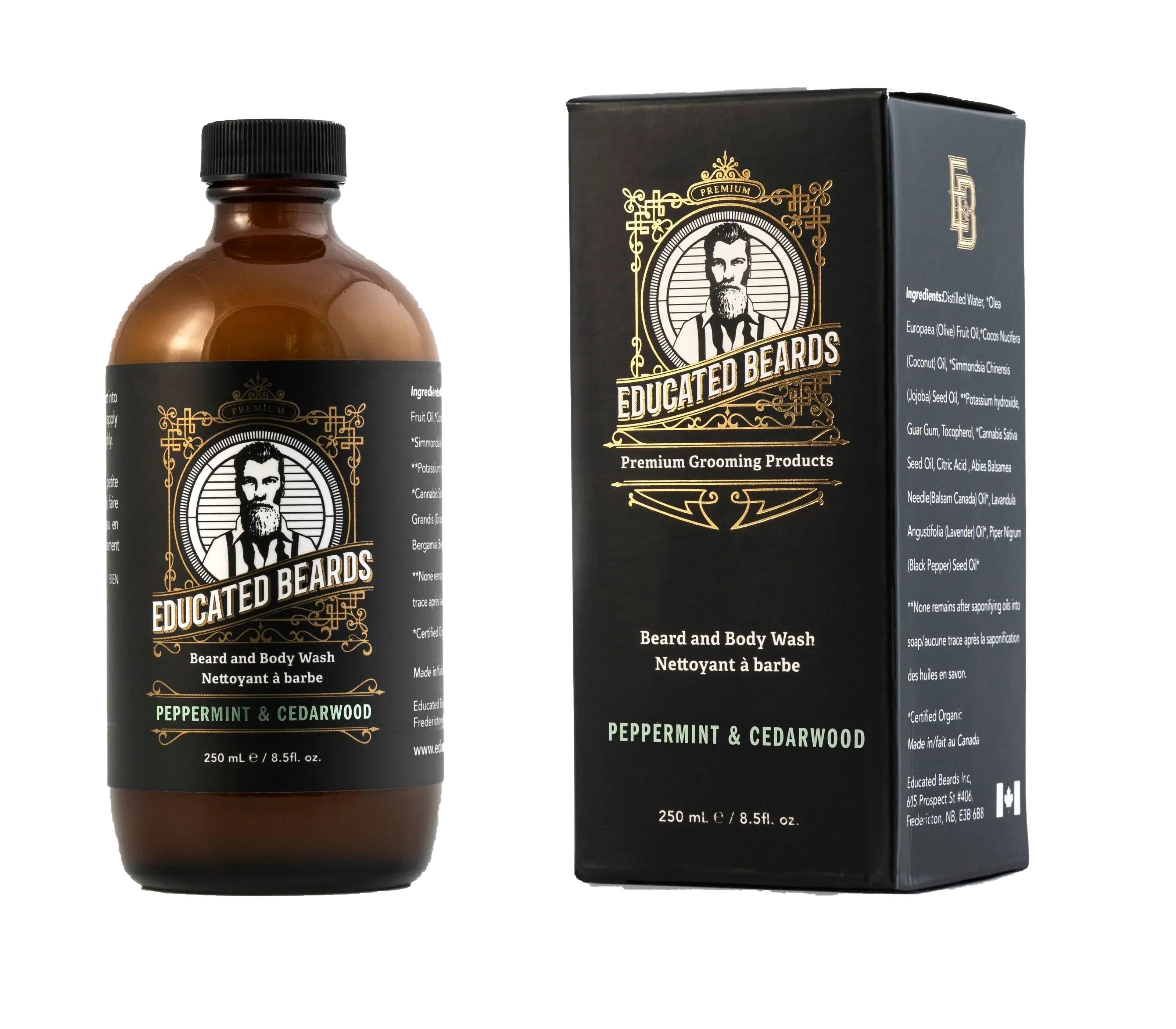 Image of Educated Beards Purifying Beard & Body Wash - Peppermint Cedarwood, 250ml-0