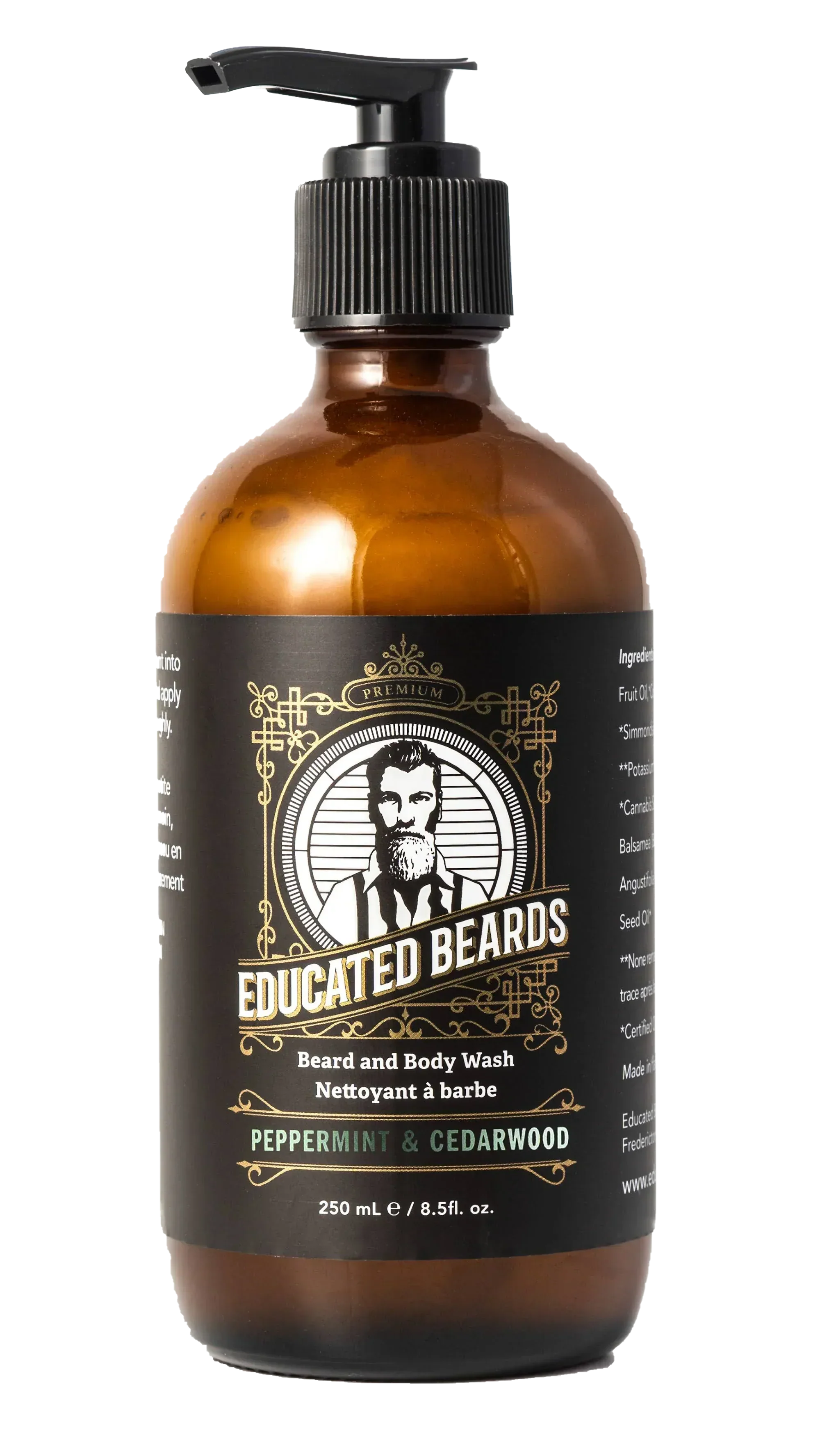 Image of Educated Beards Purifying Beard & Body Wash - Peppermint Cedarwood, 250ml-1