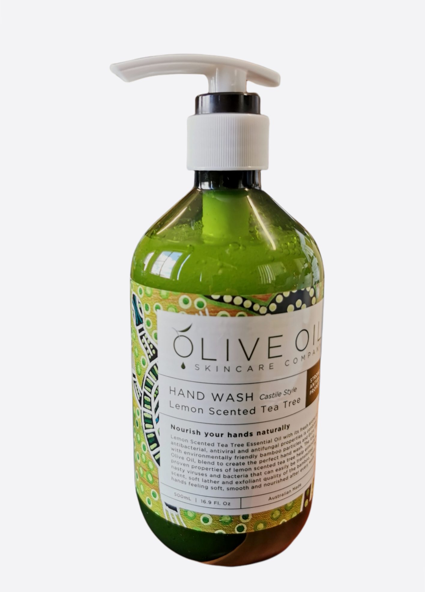Image of Hand Wash, Castile Style, Lemon Scented Tea Tree 500ml-1