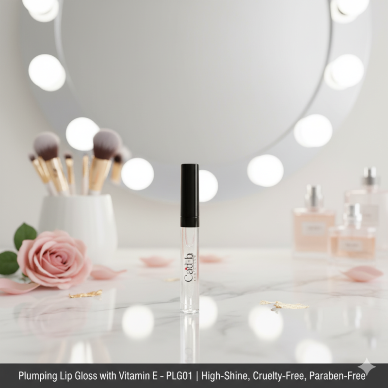 Image of Plumping Lip Gloss with Vitamin E – PLG01 | High-Shine, Cruelty-Free, Paraben-Free