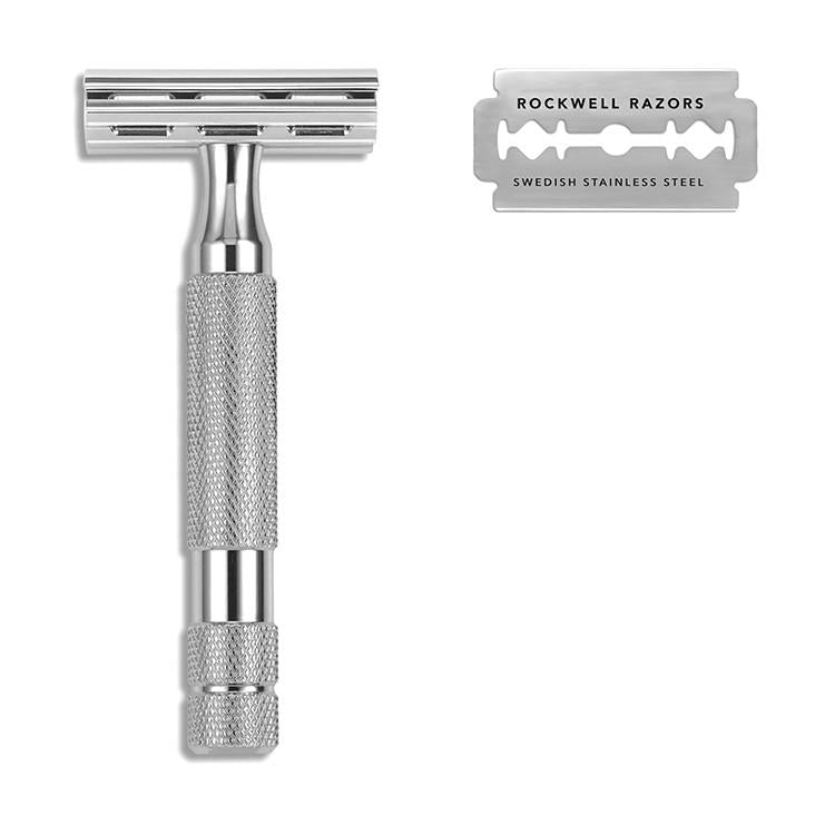 Image of Rockwell 2C Adjustable DE Safety Razor - White Chrome (2 Settings)-0
