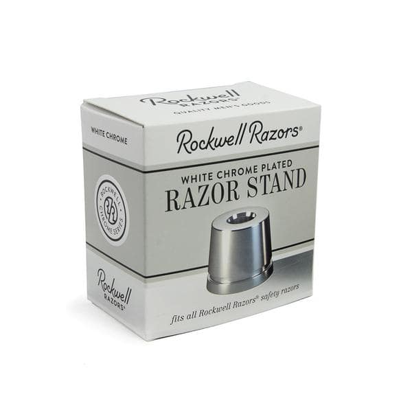Image of Rockwell Inkwell Razor Stand - White Chrome-4