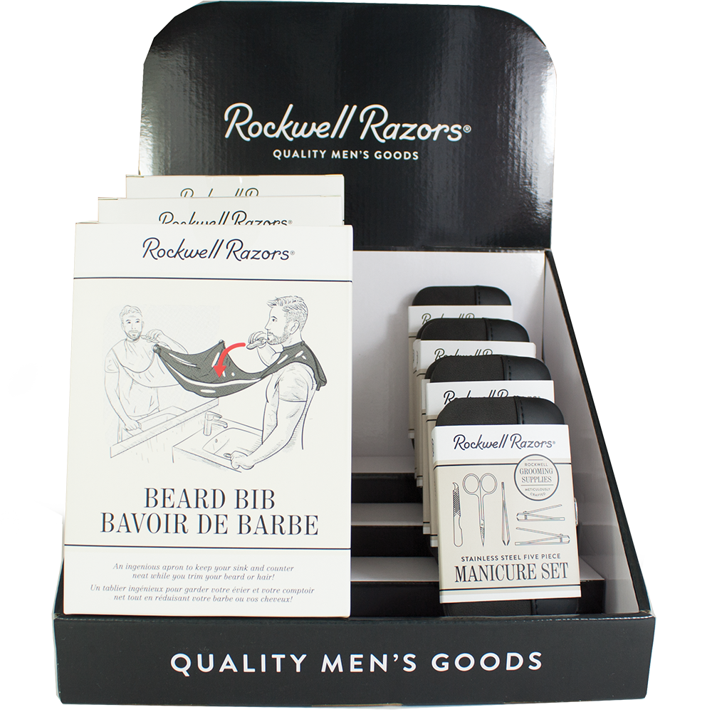 Image of Rockwell Razors Beard Bib and Manicure set Display Bundle-0