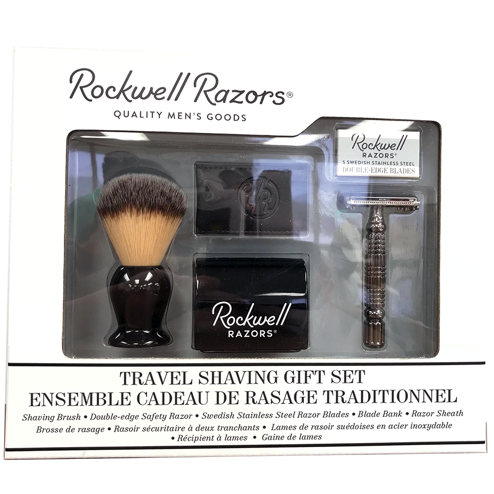 Image of Rockwell R1 Travel Shaving Set - Gunmetal (All-in-One Gift Kit)-0