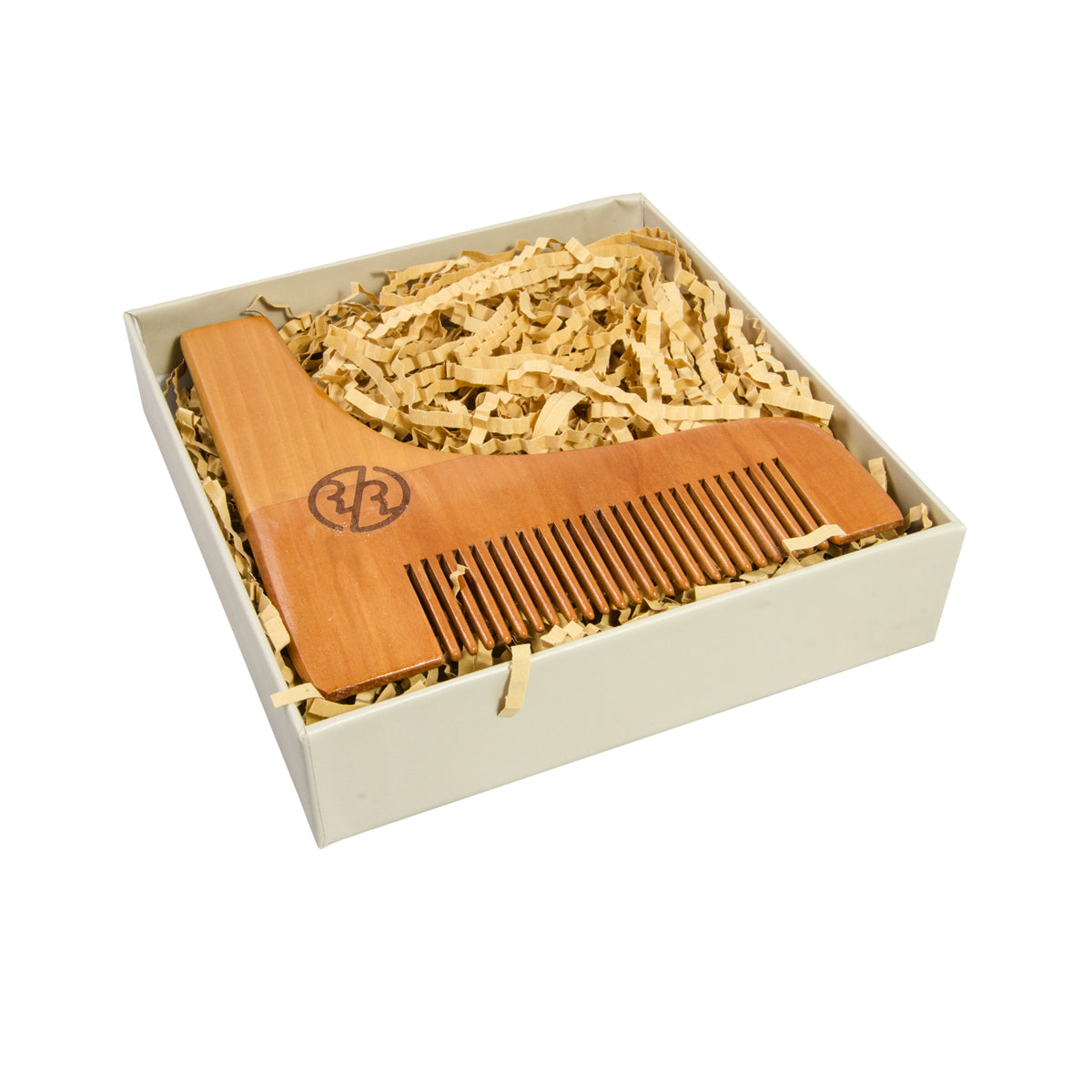 Image of Rockwell Beard Shaper & Comb in Natural Pear Wood-1
