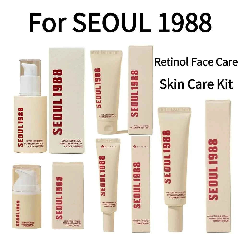 Image of Für SEOUL 1988 Retinol Gesichtspflege Serum Schönheit Hautpflege Kit Vitamin C Feuchtigkeitsspendende Straffende Anti Aging Falten Hautpflege