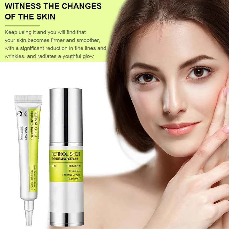Image of Koreanisches Vita A Retinol Firming Serum Augencreme-Set Tightening Booster Deeply Moisturizing Pore Shrink Dark Circles Repair Serum