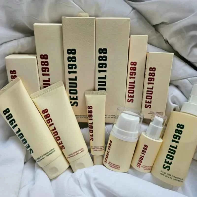 Image of Koreanische Seoul 1988, Augencreme, Schneckenschleim, Hautpflege-Set, Aufhellung, fermentierte Reiscreme, Vitamin C, Retinol, Ginseng-Serum, Marken-Hautpflege