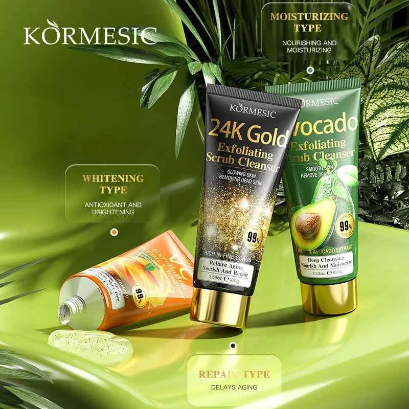Image of KORMESIC 24K Gold Exfolierender Gesichtsreiniger Feuchtigkeitsspendende Ölkontrolle Reinigender Hautwaschschaum Gesichtspflege