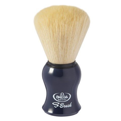 Image of Omega S-Brush synthetic fiber shaving brush, ABS plastic handle. Assorted colors-0