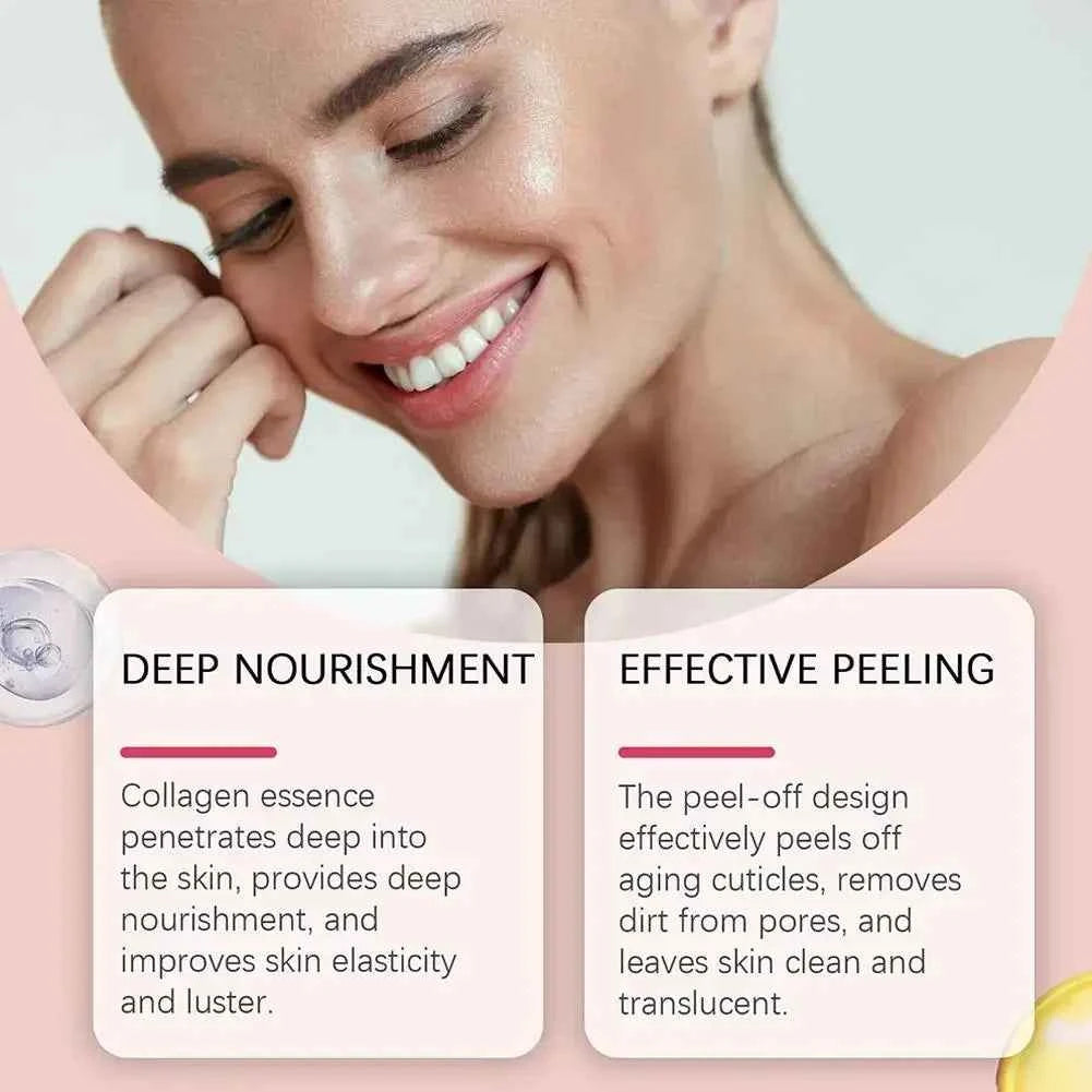 Image of Kollagen-Peel-off-Maske, Nachtverpackung, Gesichtsmaske, tief feuchtigkeitsspendend, feuchtigkeitsspendend, straffende Haut, Gesichtsmaske, tägliche Gesichtspflege