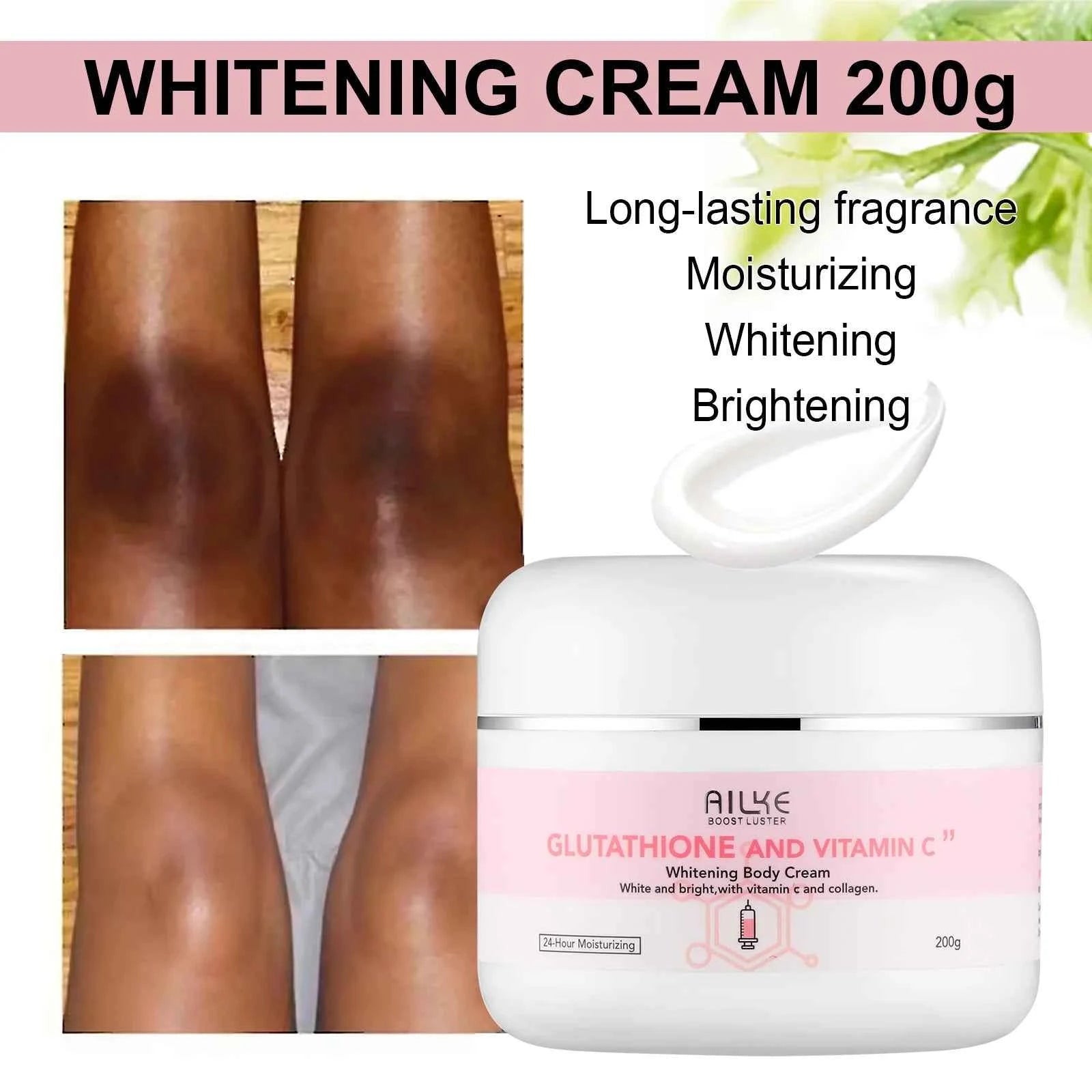 Image of AILKE Whitening Feuchtigkeitsspendende koreanische Gesichts- und Körperlotion, reduziert Melaninfalten, Vitamin C dunkle Flecken, entfernt Hautpflegecreme