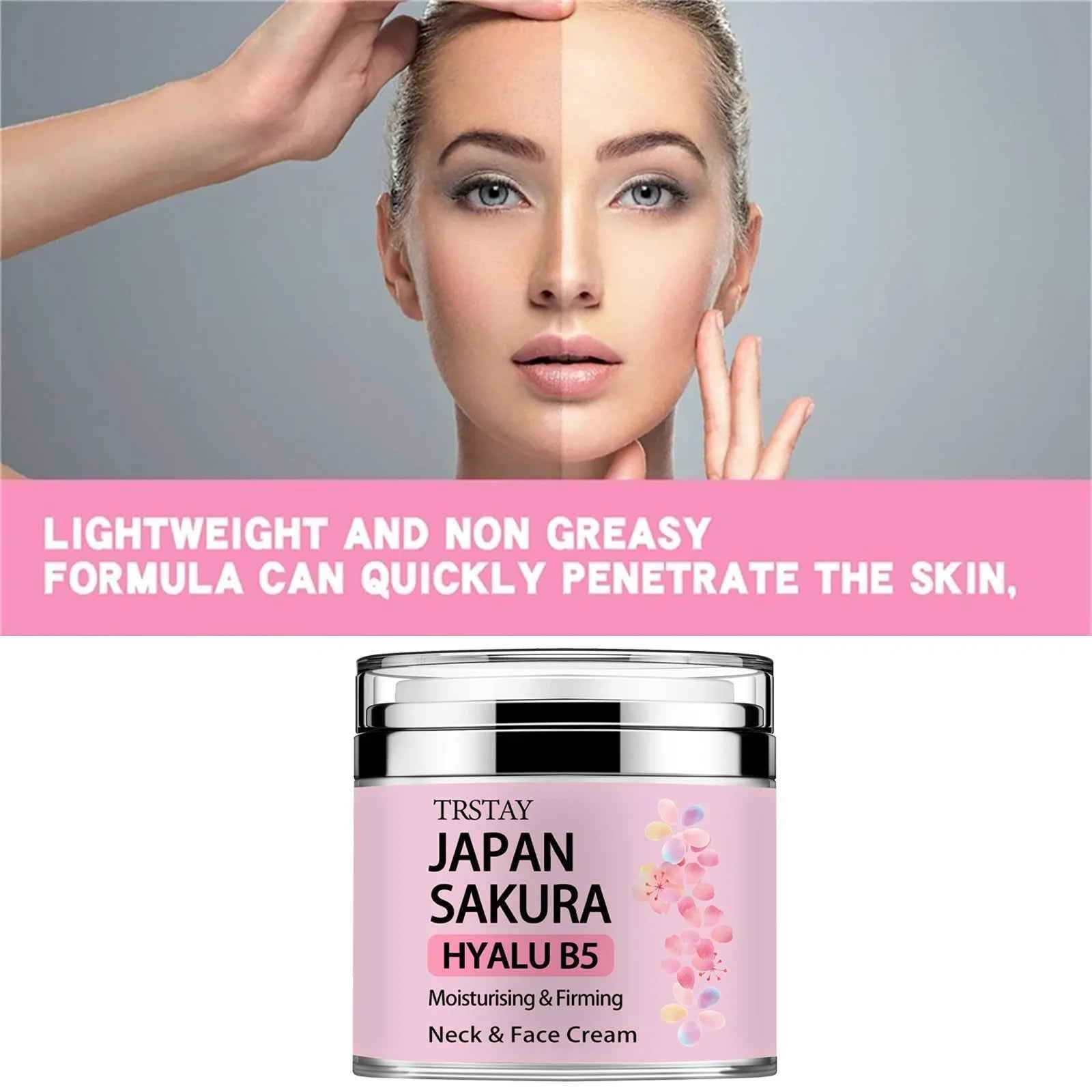 Image of Japan Sakura Essence Cream, Sakura Tone Up Cream mit Hyaluronsäure,