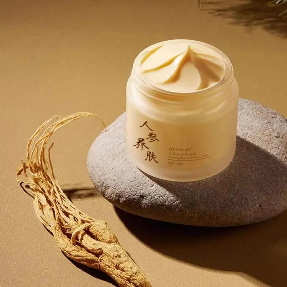 Image of Ginseng-Gesichtscreme, Anti-Falten, feuchtigkeitsspendend, glättendes Ginseng-Serum, Anti-Aging, reduziert feine Linien, Feuchtigkeitscreme, Hautpflege, 60 g