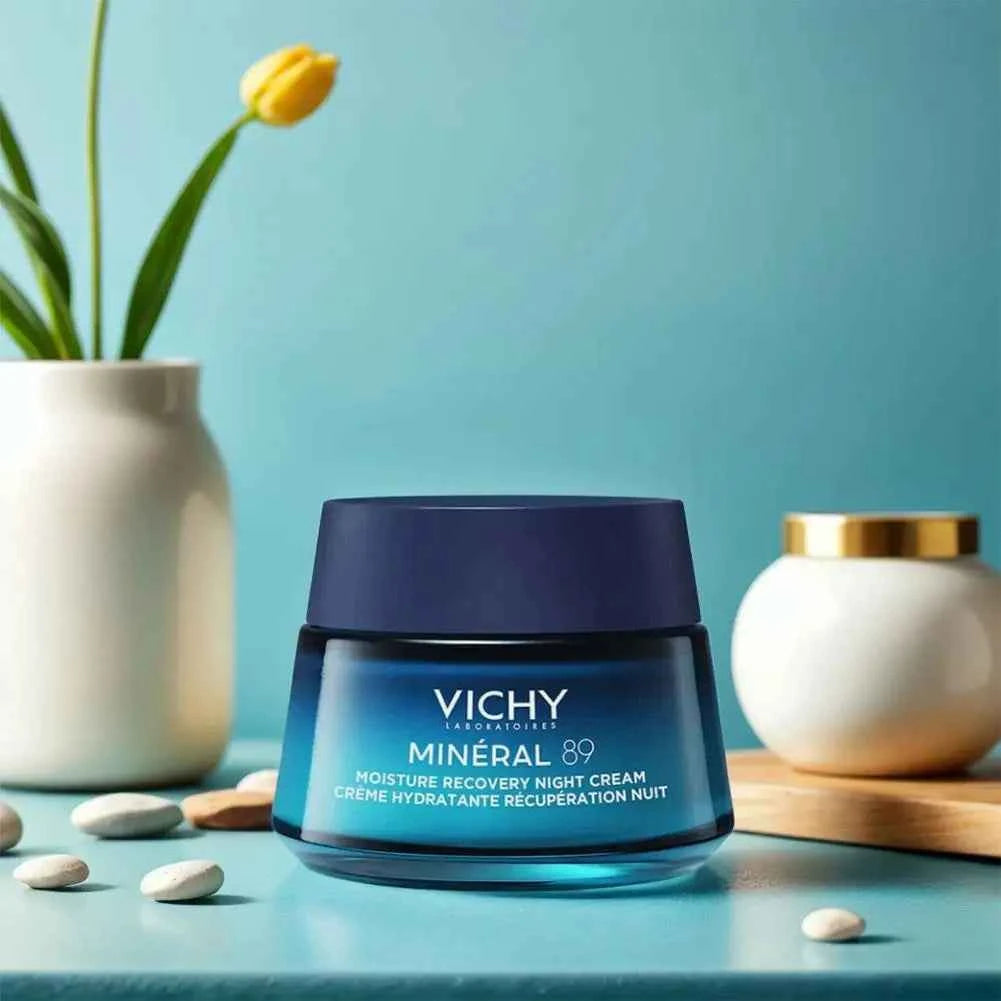 Image of Korea Vichy Gesichtscreme mit Reiner Hyaluronsäure, Mineralische Tiefenhydratation, Anti-Falten, Anti-Aging, Reparatur, Glättende Nacht-Hautpflege