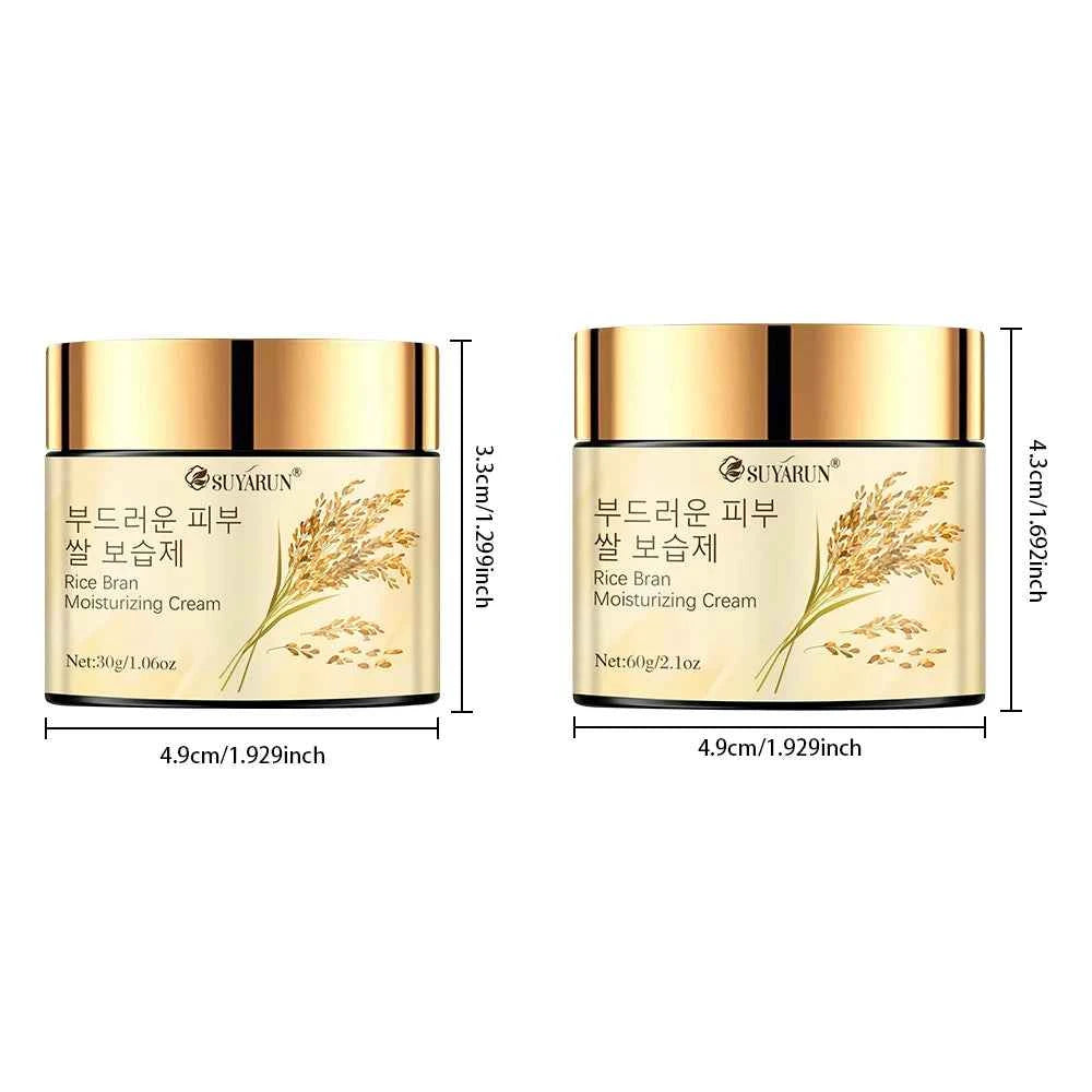 Image of SUYARUN Korean Rice Extract Feuchtigkeitsspendende Gesichtscreme, 24-Stunden-Feuchtigkeit – aufhellende, nährende Hautpflege für trockene, empfindliche Haut, alle Arten