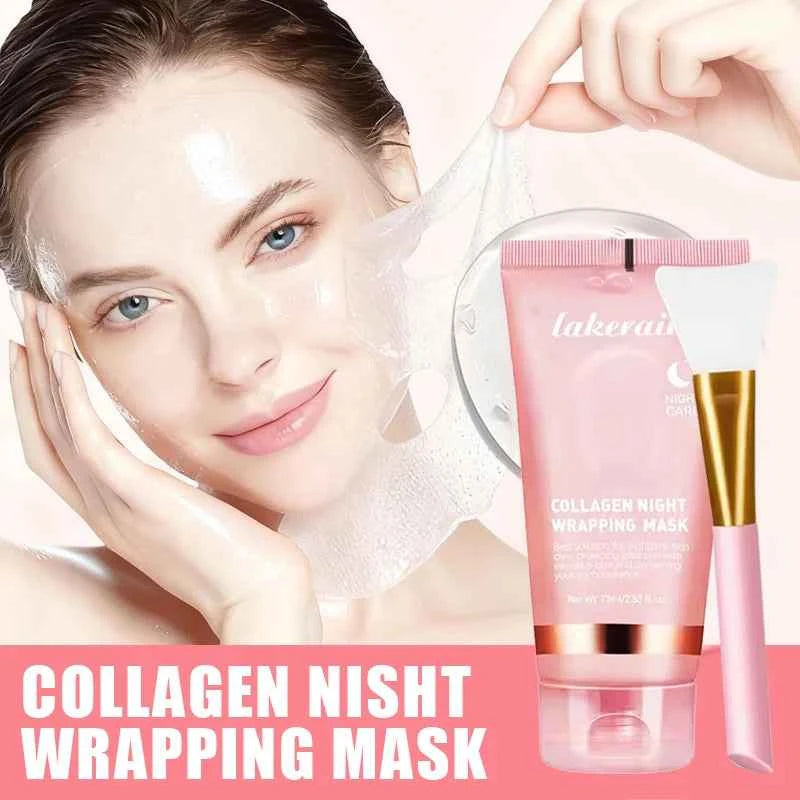 Image of Hydrolysierte Kollagen-Übernachtungsverpackung, abziehbare Gesichtsmaske, Anti-Falten, verkleinert die Poren, Aufhellung für fettige/stumpfe Haut