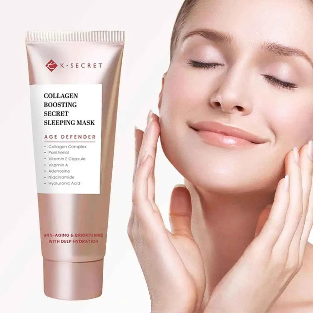Image of K-SECRET Koreanische tiefe Kollagenmaske, abziehbare Maske, Gesicht, Anti-Falten-Lifting, Hautpflege-Masken, Packung mit Nachtverpackung, Haut über Nacht