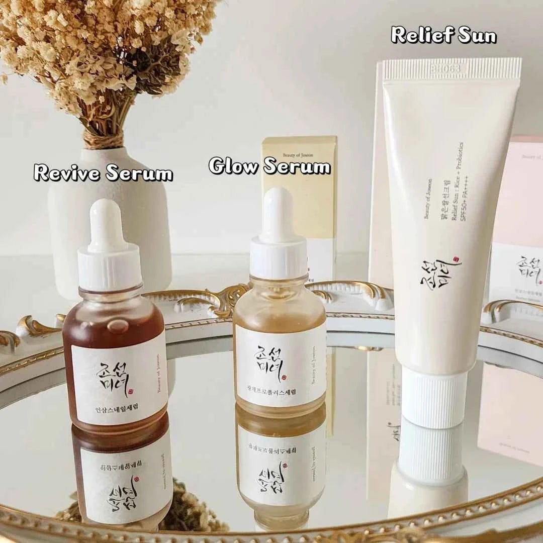 Image of Koreanische Marke Erfrischende Toner Feuchtigkeitsspendende Gesichtscreme Augencreme Haut Essenz Öl Reis Probiotische Hautpflege Set Sonnencreme Sonnencreme