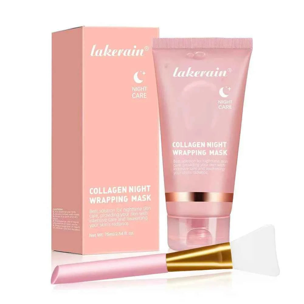 Image of Hydrolysierte Kollagen-Übernachtungsverpackung, abziehbare Gesichtsmaske, Anti-Falten, verkleinert die Poren, Aufhellung für fettige/stumpfe Haut